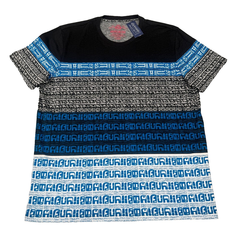 American Rag T Shirt Men XL Black Blue Tribal Y2K Streetwear Skater Mallcore NWT